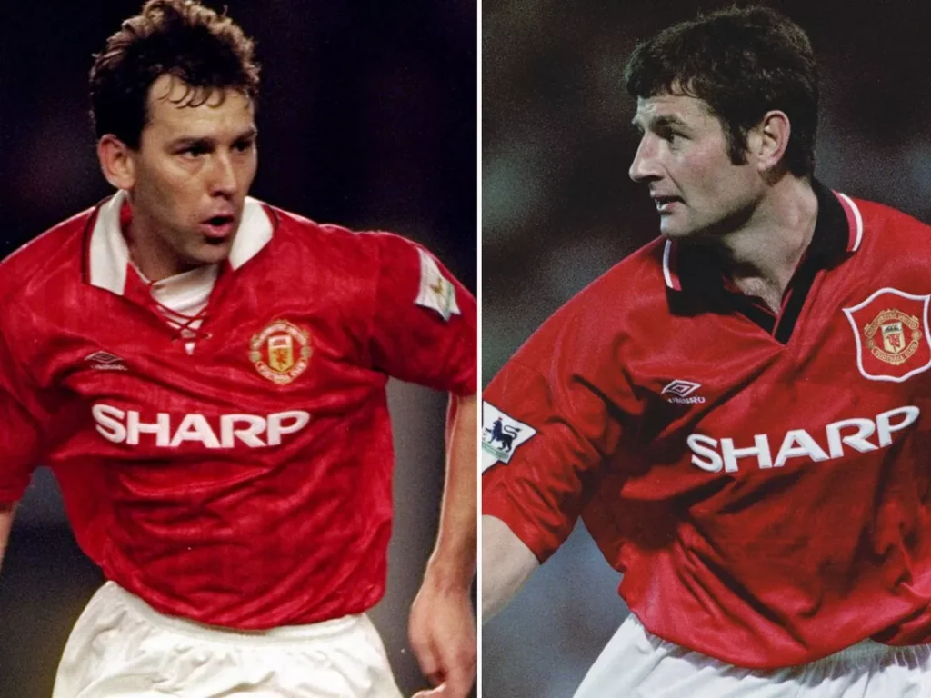 Manchester United legends Bryan Robson and Denis Irwin recreate favourite goals against Liverpool