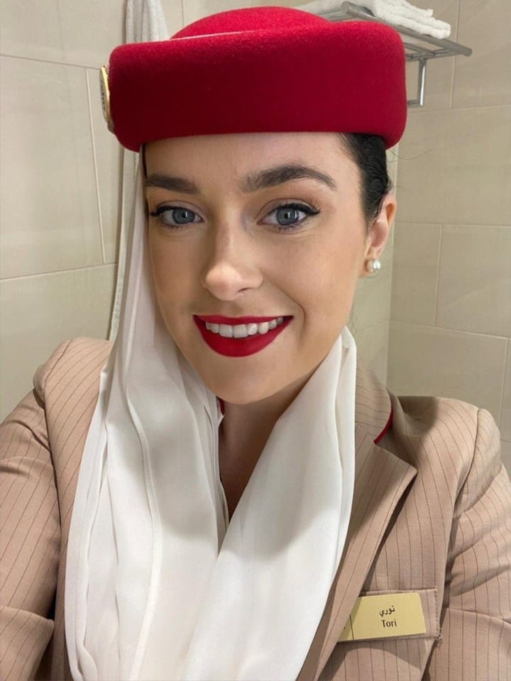 Emirates cabin crew Tori Towey, 28, was charged with attempting suicide (considered a crime in the UAE) and consuming alcohol