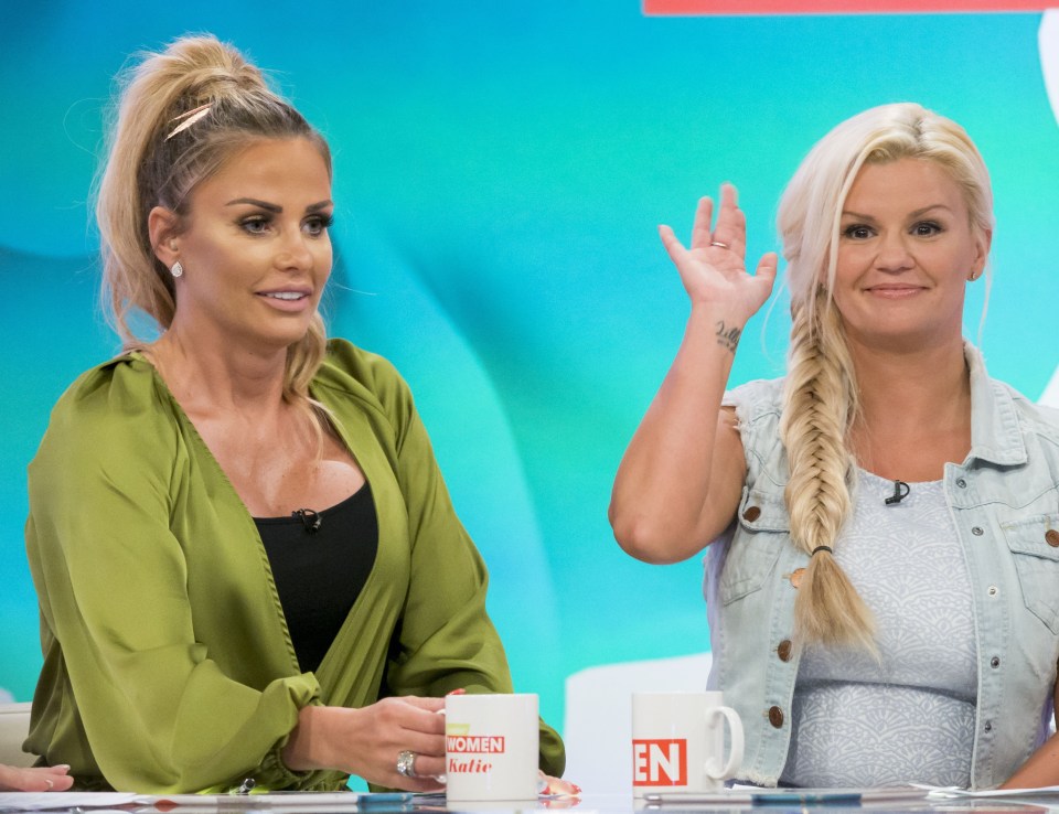 Katie Price and Kerry Katona on the Loose Women TV show.