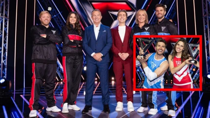 Joel Dommett and Ellie Taylor Topped Gladiators Superstar Champions After Thrilling Contest