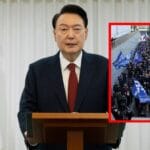 South Korea president DODGES arrest after burly bodyguards form 200-strong human shield to block cops raiding compound