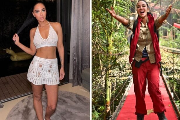 I am A Superstar's Tulisa reveals off her ripped abs in a crocheted bralet and mini skirt on vacation in Thailand