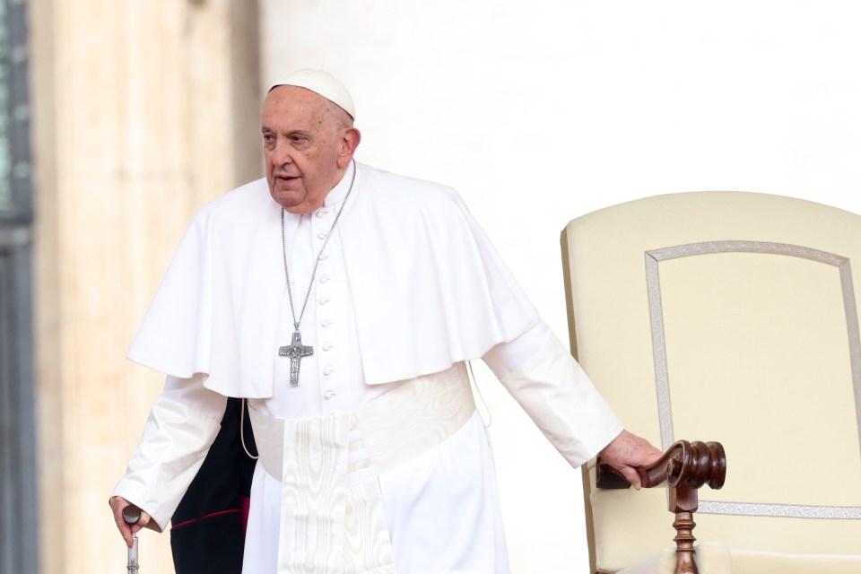 Pope Francis at a weekly audience in St. Peter's Square.