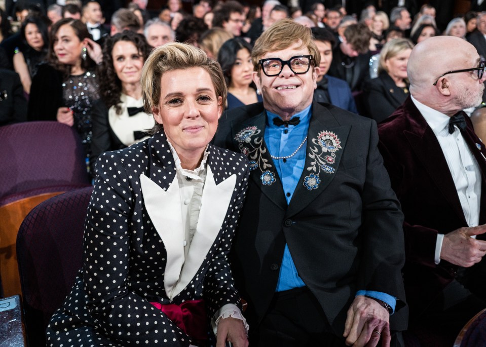 Brandi Carlile and Elton John at the Oscars.