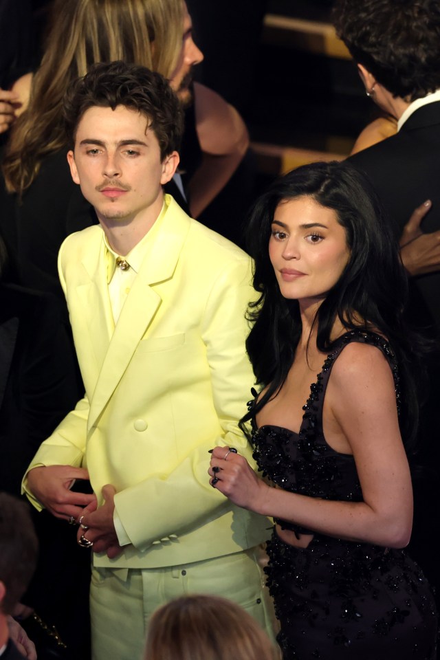 Timothée Chalamet and Kylie Jenner at the Oscars.